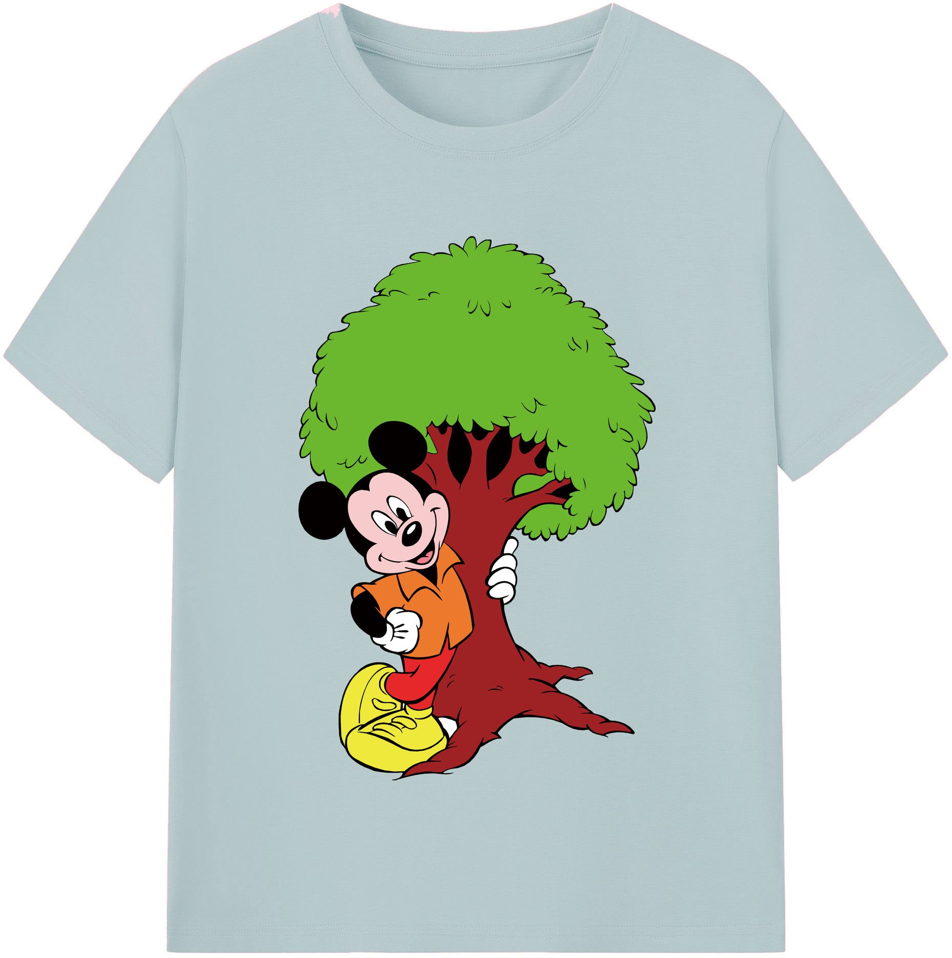 （画像用） ミッキーマウス Mickey Mouse 綿100％半袖Tシャツ（フロントプリント）